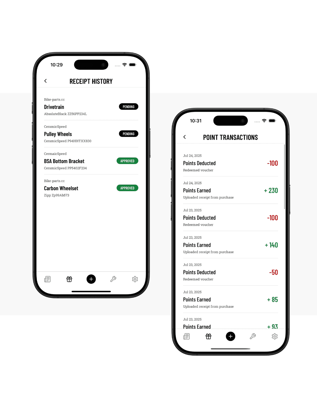 Outsyde Application Points Page screenshot